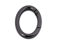 Inel carabină oval / nichel negru