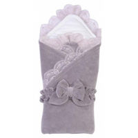 Lenjerie de pat pentru copii Veres 125.06.04 Velour lace taup grey 80*80