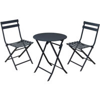 Садовая мебель ProGarden 57410 Set mobilier 3 unitati: masa + 2 scaune, gri