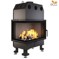 Каминная топка SAVEN Energy 75x50x47L/R Black (15,1 кВт) ECO - угловая, с левым/правым боковым стеклом