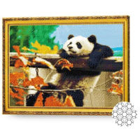 Картина по номерам Art Gallery GA82884 Mozaic cu diamante Panda nostima 40x50cm