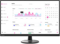 31.5" LENOVO D32u-40, Black, VA, 3840x2160, 60Hz, 4ms, 250cd,CR 3000:1, HDMI+DP