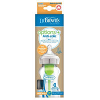 Biberon din sticla anticolic cu gat larg Dr.Brown’s Options+ 270 ml (0-3 luni)