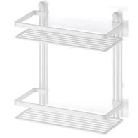 Полка для ванной Teknotel ES067 Raft 2 niveluri 12x26x27cm, metal alb