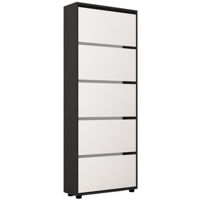 Raft pentru încălțăminte Mobildor-Lux Leo 80x27x203H cm Anthracite/White