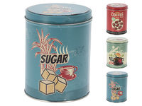 Recipient metalic Nostalgic D10X13cm "Sugar/Tea/Coffee"