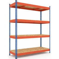 Cтеллаж складской Nex Home Raft metalic Titan 1800x1600x500mm, 4 nivele PAL, Blue/Orange