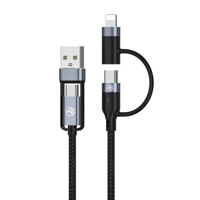 Кабель для моб. устройства Tellur TLL155411 4in1 USB/Type-C to Type-C (PD65W)/Lightning (PD20W)