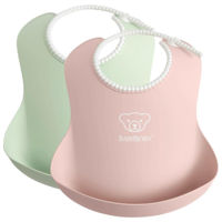 Слюнявчики BabyBjorn 046343A Set Powder Green/Powder Pink