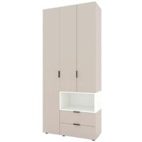 Шкаф Nex Home A002R cu usi batante, 1000x420x2300mm, Cashmere/White Snow