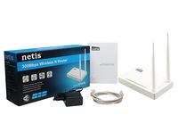 Wi-Fi N Netis Router, "WF2419E", 300Mbps, MIMO, 2x5dBi Fixed Antennas, Dual Access,  IPTV