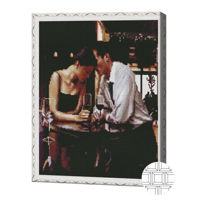 Картина по номерам Art Gallery QB200939 Mozaic cu diamante patrate 40x50cm Intalnirea romantica