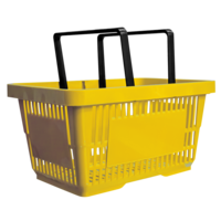 cumpără Coș din plastic  , 22l (2 mânere din plastic) , cu spatiu pentru logo, galben în Chișinău