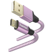 Кабель для моб. устройства Hama @187205 Reflective Micro-USB 1.5m lavender