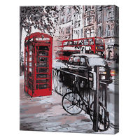 Красная будка в Лондоне, 40х50 см, картина по номерам Артукул: GX35805