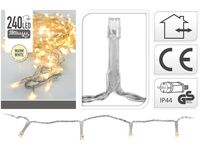 Огни новогодние "Нить" 240LED тепл-белый, 18m прозр кабель
