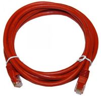 3m, Patch Cord  Red, PP12-3M/R, Cat.5E, Cablexpert, molded strain relief 50u" plugs