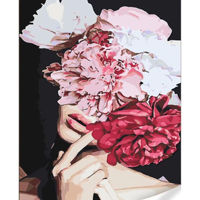 Картина по номерам Strateg R16 /22 (GS1592)(73813) Ganduri-bujori, 40x50 cm