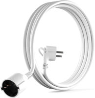 Cablu IT Hama 223241 Extension Cable With Earthed Contact, Flat Plug, For Indoors, 2 M, White