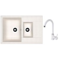 Мойка кухонная со смесителем Dr.Gans Astra 760K + SanDonna F 7073 alb