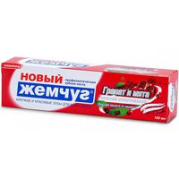 Новый Жемчуг Зубная паста Гранат и мята + отбеливание 100мл