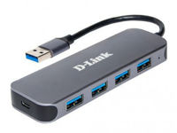 USB 3.0 Hub 4-port D-link "DUB-1341/C2A", (4xUSB3.0, 1xMicroUSB for Power Adapter)
