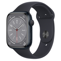 Apple Watch Series 8 GPS, 45mm Midnight Aluminium Case with Midnight Sport Band, MNUL3 (usa)