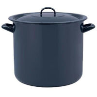 Кастрюля Metalac 54160 emailată 28cm, 15l, capac din metal, albastru inchis