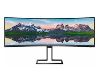48,8"PHILIPS 498P9 Black,Сurved-VA,5120x1440,5ms,AdaptiveSync,450 cd,HDR,80M:1.HDMI+DP+USB,KVM,Spkrs
