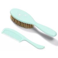Set pentru îngrijirea bebeluşului BabyOno 0567/03 Pieptene si perie naturala p/u parul menta