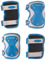 Комплект защиты для коленей и локтей Micro светоотражающий  Blue M