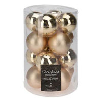 Decor de Crăciun și Anul Nou Promstore 36850 Set globuri pentru brad 16x80mm Gold, sticlă