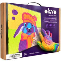 Набор для творчества Okto 20004-OK 3D-раскраска по номерам из светлой глины 29x29 см, Кролик