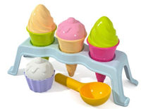 Игрушка Androni 3403-0001 Набор д/песка 3 CONI GELATO + CUP CAKE