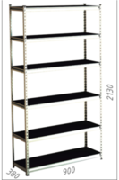 cumpără Raft metalic galvanizat Gama Box 900Wx380Dx2130H mm, 6 polițe/0164PE antracit în Chișinău