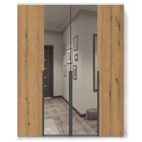 Dulap Fabrik Home Linia 1600 c зеркалами до пола, белый ясень/дуб эвок