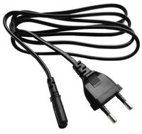 Power Cord H05VVH2-F, C7 socket connector for printers, 2.5A 250V plug, 2X1.00mm2, 1.8M