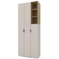 Шкаф Nex Home A003R cu usi batante, 900x420x2300mm, Cashmere/Oak Artisan