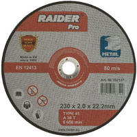 Диск отрезной Raider 160127 круг отрезной по металлу 230x2,0x22,23мм
