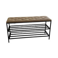 Полка для обуви Nex Home Pantofar 3 nivele, metal, max.150kg, 100x32x52cm, 24 Bej inchis