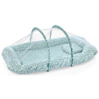 Гнездо для новорожденных BabyJem 554 Saltea reductor BabyNest cu pernuta si plasa insecte Sleep Safe Verde