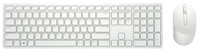 Комплект клавиатуры и мыши DELL KM5221W, беспроводной, белый