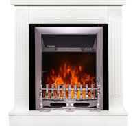 Șemineu electric ArtFlame Donald & Galileo silver, 865x820x250 mm, Alb