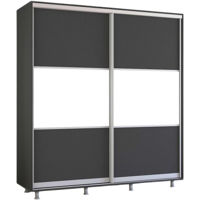 Dulap Mobildor-Lux Aron cu uși glisante orizontal (180x60x240H cm) Anthracite