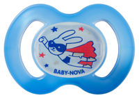 "Baby-Nova" "Светящаяся в темноте" ортодонтическая пустышка, без кольца, от 6 месяцев, Силикон, без BPA, 1 шт. (24242)