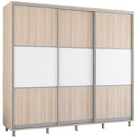 Dulap Mobildor-Lux Aron uși glisante din PAL orizontal (240x60x230H cm) Sonoma