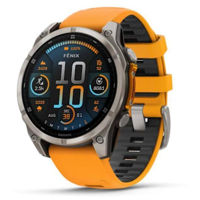 Смарт часы Garmin Fenix 8 – 47 mm, Sapphire, Titanium with Spark Orange (010-02904-11)