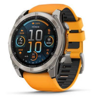 Смарт часы Garmin Fenix 8 – 51 mm, Sapphire, Titanium with Spark Orange (010-02905-11)