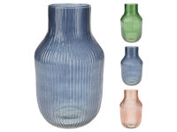 Vaza din sticla "Roben" H23cm, D12cm, 3 culori