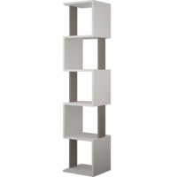 Офисный стеллаж Trendy Piri, alb, moka deschis 35x161x30cm, raft de carti